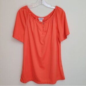 Vintage Sears orange short sleeved blouse